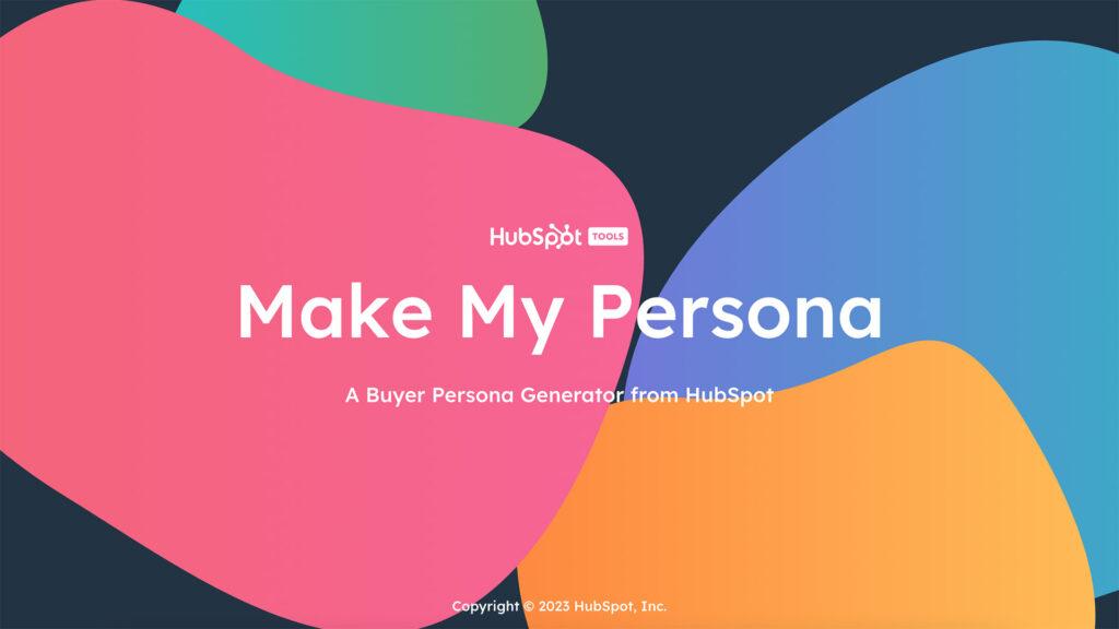 hubspot free buyer persona generator
