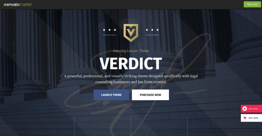 best WordPress themes for lawyer verdict